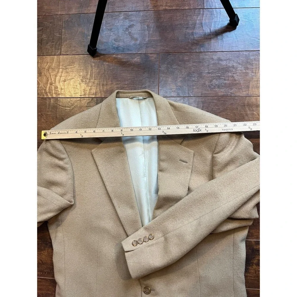 Chaps Ralph Lauren Blazer Mens Tan Camel Hair Sports Coat Suit Jacket